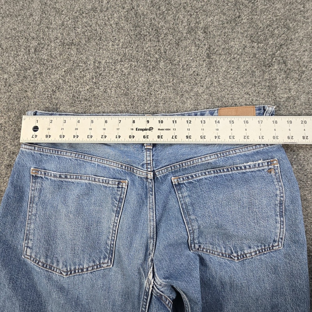 Madewell The Darted Barrel Leg Jeans Womens 36 Blue Denim Button Fly 100% Cotton - Picture 7 of 11